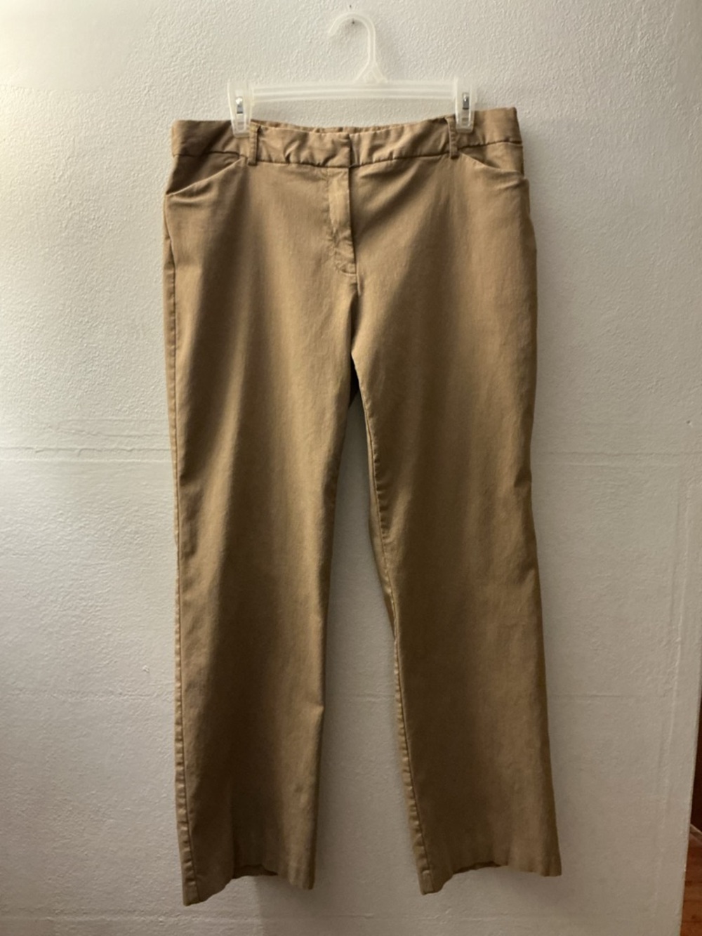 Tan high rise straight leg pants size 16A. George
